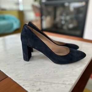 M.GEMI The Lustro in Navy Suede. Size 39